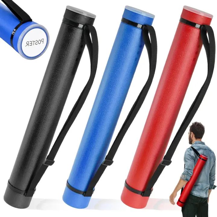 3-Pack Telescoping Poster Tubes — Extendable 25–40" Waterproof Carriers