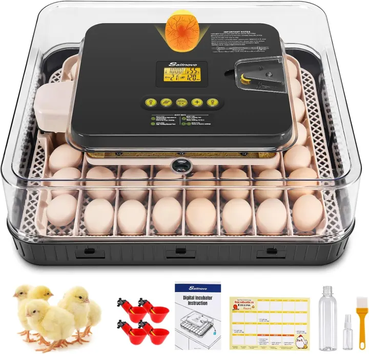 Sailnovo 56-Egg Incubator (Gray) with Automatic Turner & Humidifier